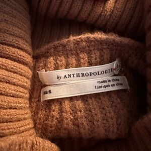 Anthropologie Cognac Bell Sleeved Sweater